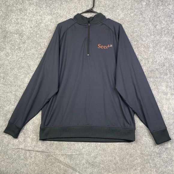 Footjoy FJ 1/4 Zip Performance Stretch Pullover Sweater Black Mens XL Logo - Picture 1 of 8